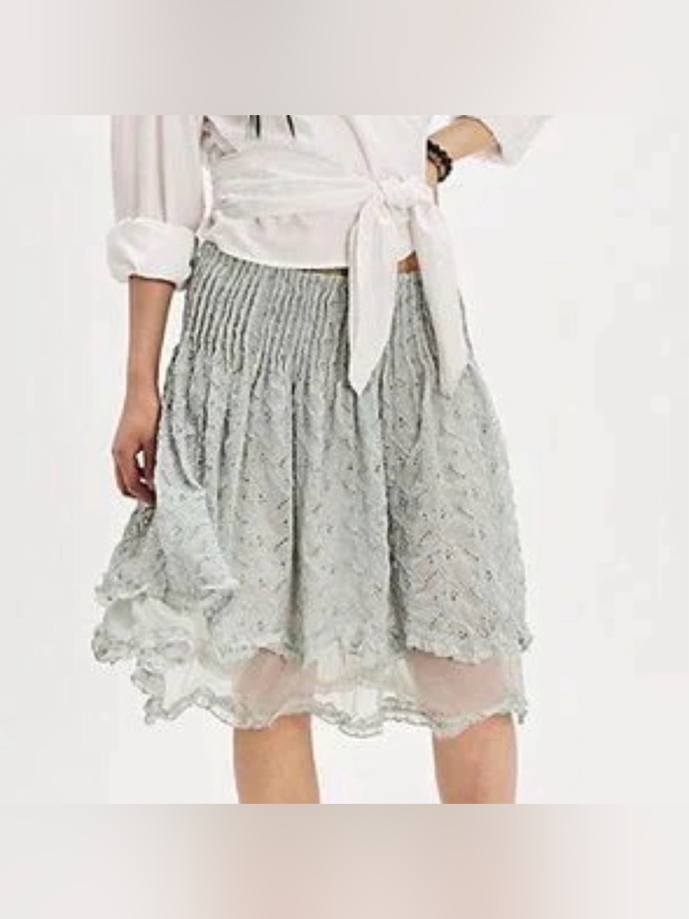 FREE PEOPLE Sanderson Midi Skirt $98 NWT Size Large